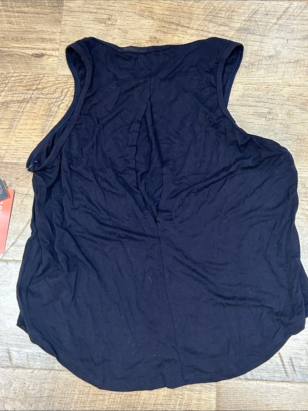 Women's Navy Ribbed High-Neck Tank - Picture 3 of 3
